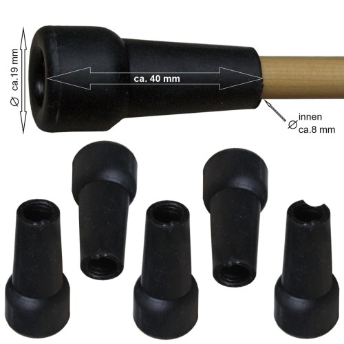 Preview: Haller, Rubber Blunt, Clip-On, Black, 5 Pieces